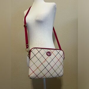 Coach Multicolor Plaid Crossbody Bag 🍒